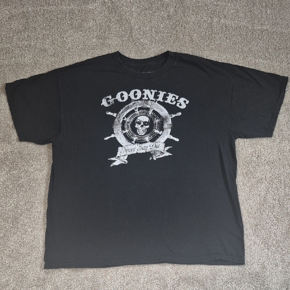Ripple Junction Black and White Goonies Label Print Tee